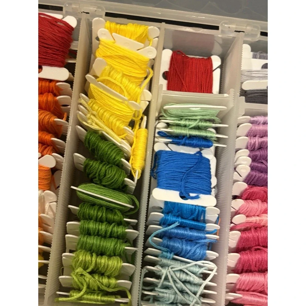 Embroidery Floss & Bracelet String Thread with Organizer Storage Box